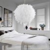 Feather Pendant Droplight Hanging Lamp for Living Room Exhibition Hall