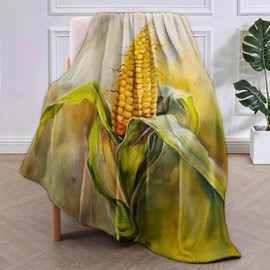 VANZEV Corn Blanket,Vintage Corn Flannel Throw Blankets,Soft Warm Lightweight Cozy Plush Throws for Bedroom Sofa Home Decor Gifts for Women Girls 50"x60"