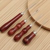 4 Pieces Wooden Handle Awl Tailors Awl Leather Sewing Tool