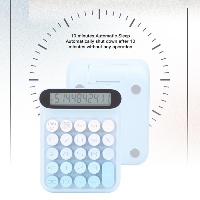 Mechanical Switch Calculator, 24 Keys Auto Sleep Desktop Large LCD