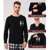 BAMBOO COOL Mens Plaid Pajamas Set Soft Sleepwear Long Sleeve