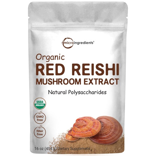 Micro Ingredients Organic Reishi Mushroom Extract, 16 oz | 100:1