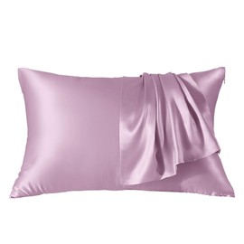 THXSILK Seidenkissenbezug 40x80 cm - 100% Maulbeerseide Kissenbezug - Hypoallergen mit Versteckter Reißverschluss - 22 Momme Doppelseitige Reine Seide 1 Stück Lavendel