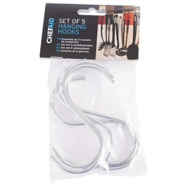 citystores® 5 Pack S Hooks Kitchen Hooks Storage Hooks Metal Hooks Stainless Steel Utensils Tools Shed Garage Hanging Storage Plants