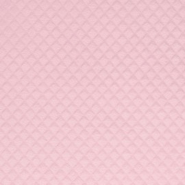 Mook Fabrics Printed Super Soft Velour Fleece (60'' Wide) Double Brushed - Diamond Clip, Chalk Pink Cut by The Yard