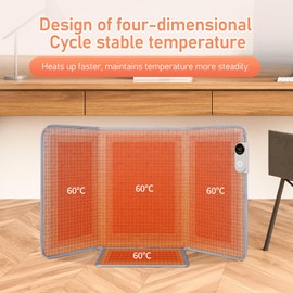 Wasrch Under Desk Warmer Portable Space Heater, Leg Warmer Foot Warmer for Office & Home, Whisper Heat Foldable Energy Efficient With Thermostat Timer Auto Shut Off