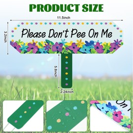 Hoolerry 1 Pc No Peeing Dog Sign 11.5 x 9 Inch Please Don't Pee on Me Sign Please Curb Your Dog Stake for Yard Pick up After Your pet Signage No Puppy Urine Signage curb pet Poop Signs