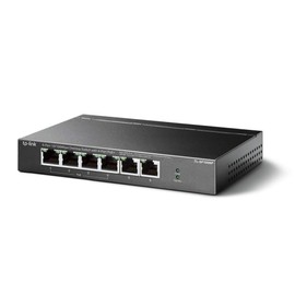 TP-Link TL-SF1006P 6-Port Fast Ethernet PoE Switch with 4 PoE+ Ports (67 Watt, Shielded RJ-45 Ports, 250 m Transmission Coverage in Extend Mode, Plug and Play Installation, Fanless) Black
