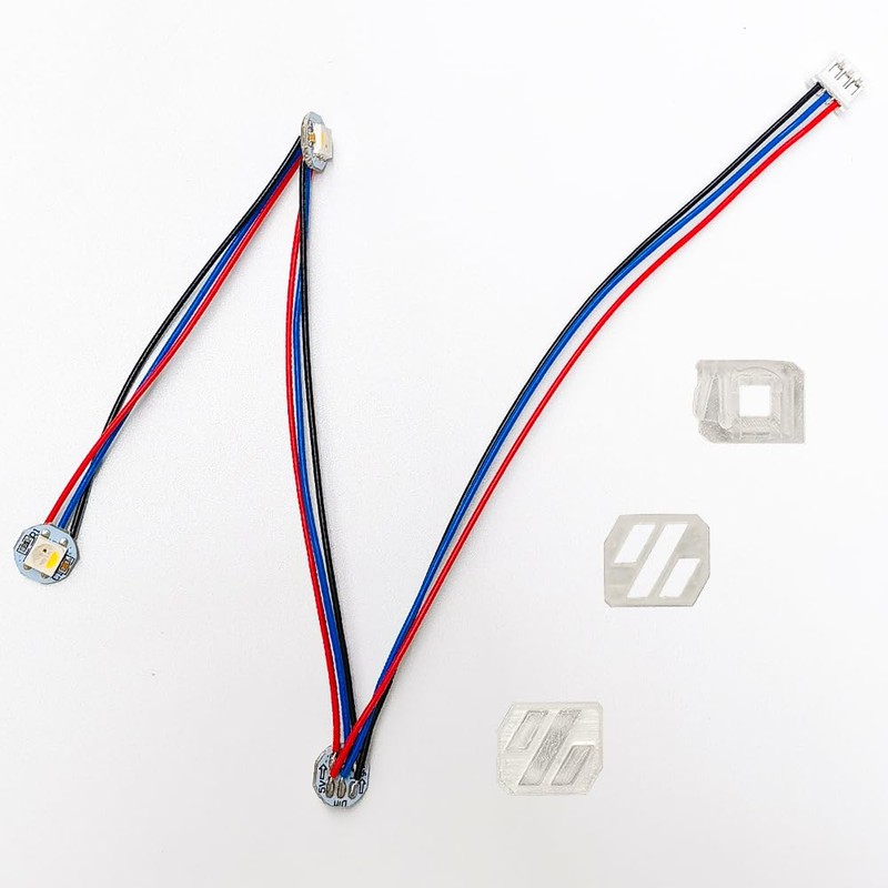 1 pieza RGBW Mini botón PCB LED soldado con cables