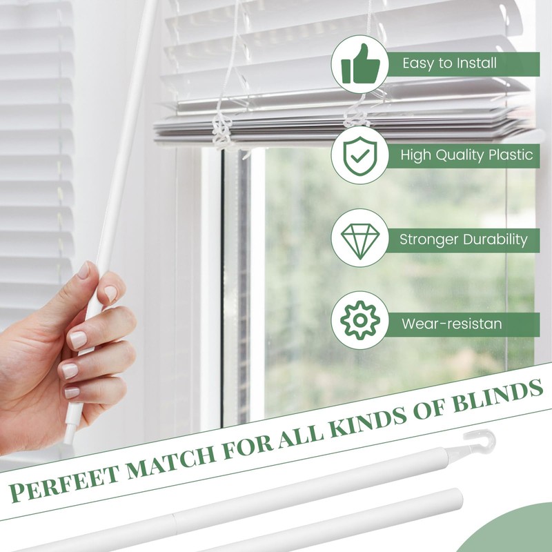 Blind Wand Replacement with Hook, Window Blind Tilt Wand with