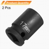 sourcing map 2pcs 6 Point Impact Socket 17mm Metric Socket