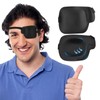 2 Packs Black Eye Patch for Adults & Kids, Adjustable