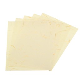 Rebower 50 Sheets Natural Fiber Mulberry Origami Paper 6x8 Inch Visible Folding Washi Paper,[for Junk Journals, Card Making, DIY Craft Writing Painting, Decorative Scrapbook]-Light Yellow
