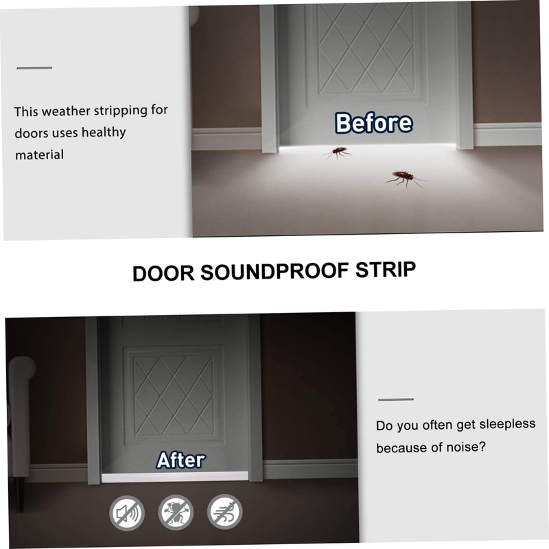 Operitacx 1Piece Door Seal Strip for Soundproofing Weather Stripping Draft