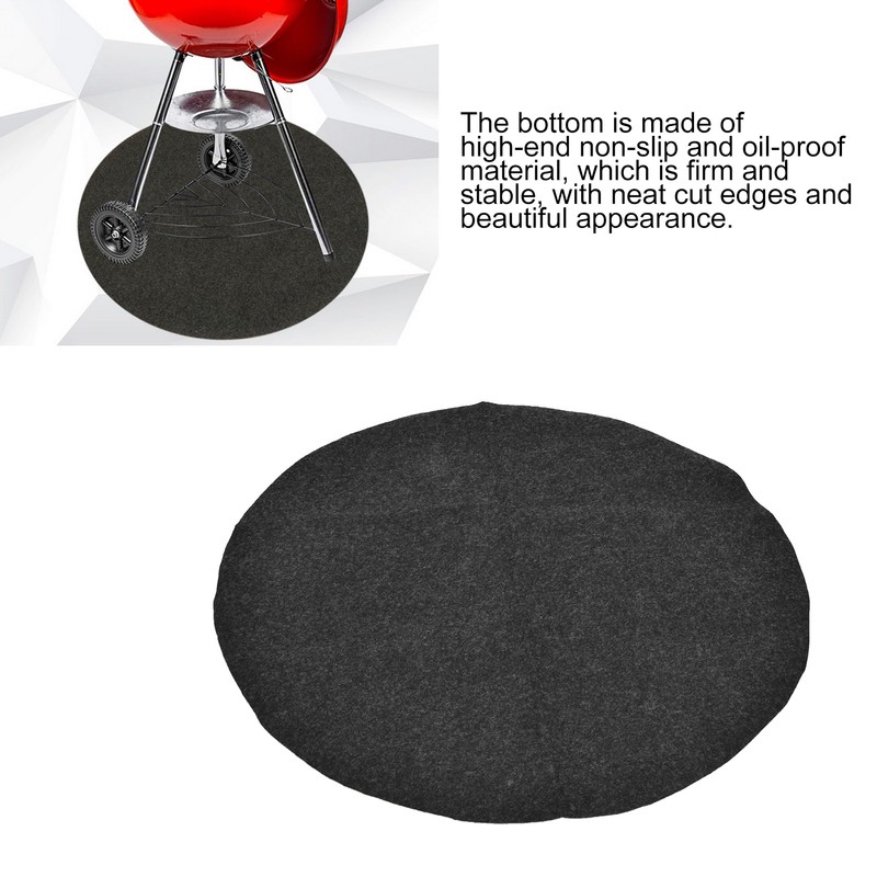 Barbecue Mat PE Oven Floor Mat Round Barbecue Mat BBQ