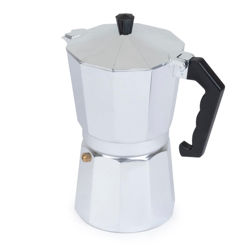9 Cup Espresso Coffee Maker – Durable Aluminum, Fast Brewing,