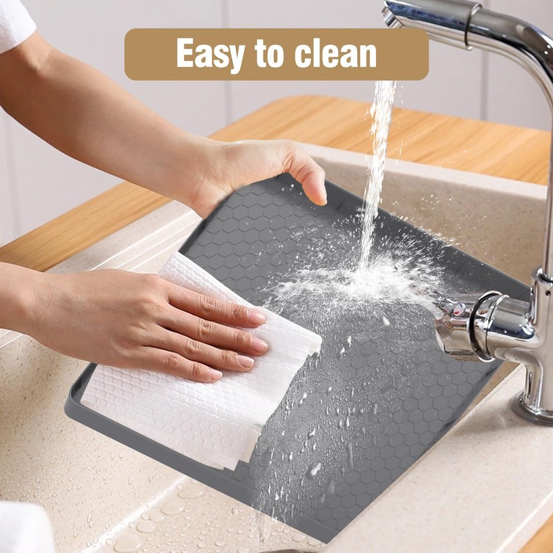 Water Cooler Mat - (22" x 19") Non-Slip Water Cooler