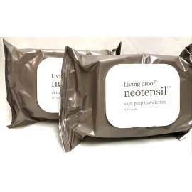 Living Proof PACK OF 2 LIVING PROOF - NEOTENSIL SKIN PREP TOWELETTES 60 COUNT EACH PK  SEALED