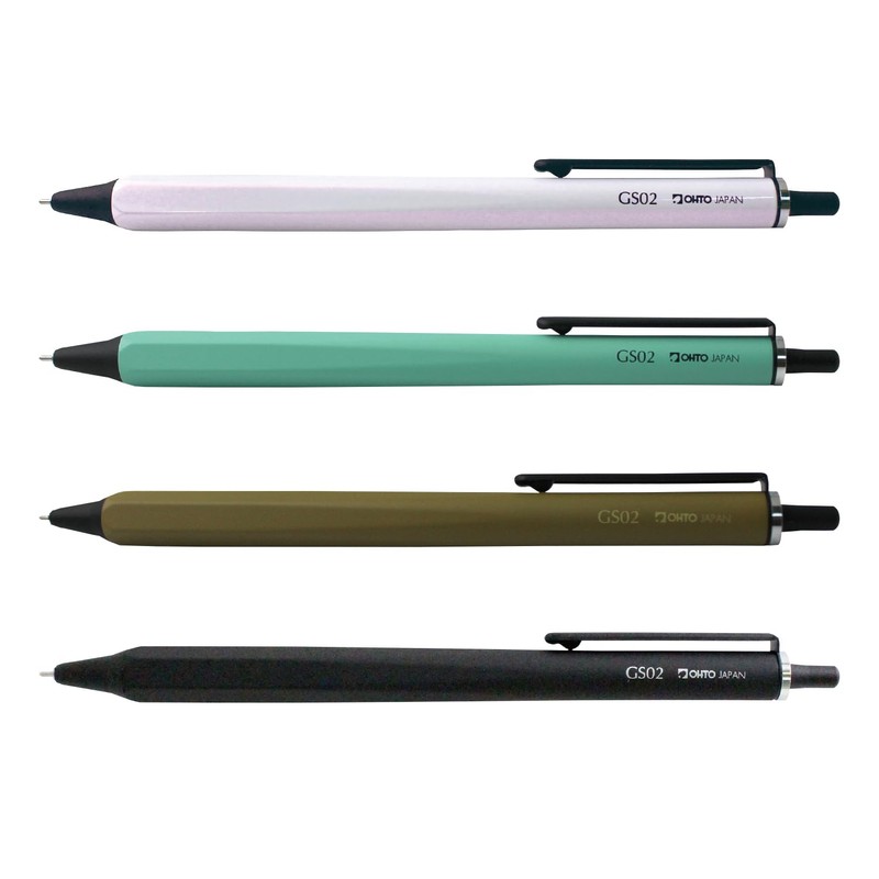 OHTO GS2 GS02-G5-MI Ballpoint Pen Aluminium with Brass Clip in
