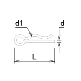 ダイドーハント (DAIDOHANT) ステンレス Rピン [ SUS304 ] (呼び径d1)8 x (長さL)27.7 x (太さd)1.6mm (6個) 10184860