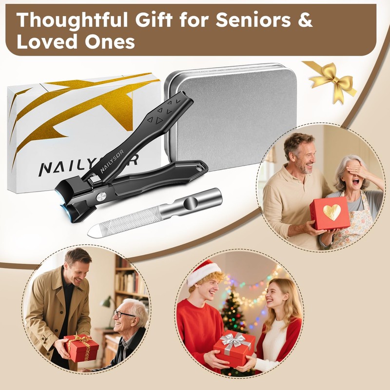 German Nail Clippers for Men Women with Catcher, Toenail Clippers
