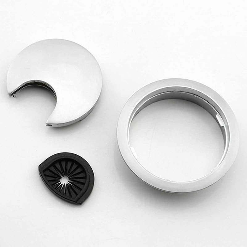 2Pcs 80mm Desk Cable Grommets, Computer Desk Metal Cable Hole,
