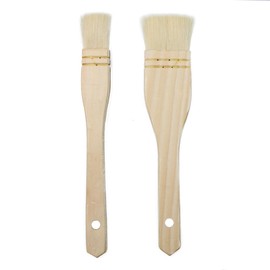 Septe Hake Brush,Egg Wash Brush,Hake Paint Brush,Hake Brush for Watercolor,Wool Brush(9 x 1 Inches, 9 x 2 Inches) 2 Pieces