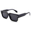 Revemo Rectangle Sunglasses Retro Style - Thick Frame UV Protection