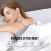 APEX FURNISHINGS Flat Sheet White 100% Egyptian Cotton 300 Thread