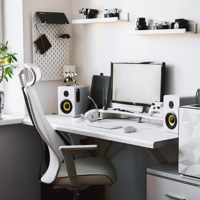 sourcing map 2 Pcs Office Chair Cover, Stretchable Soft Rotating