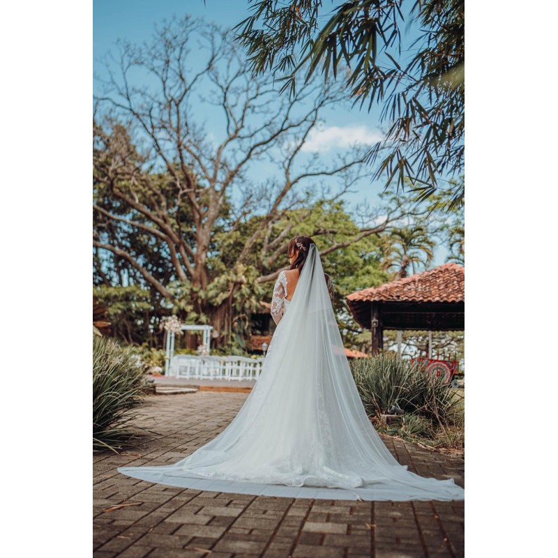 BEAUTELICATE Velo de novia de boda con peine, 1 nivel,