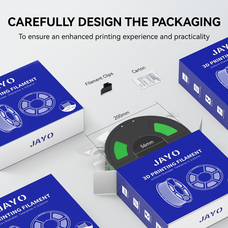 JAYO TPU Filament 1.75mm, 3D Printer Filament, Dimensional Accuracy +/-