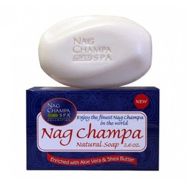 NAG CHAMPA NATURAL SOAP- 6 Bars- 2.6 Oz. (75 Gms) Each