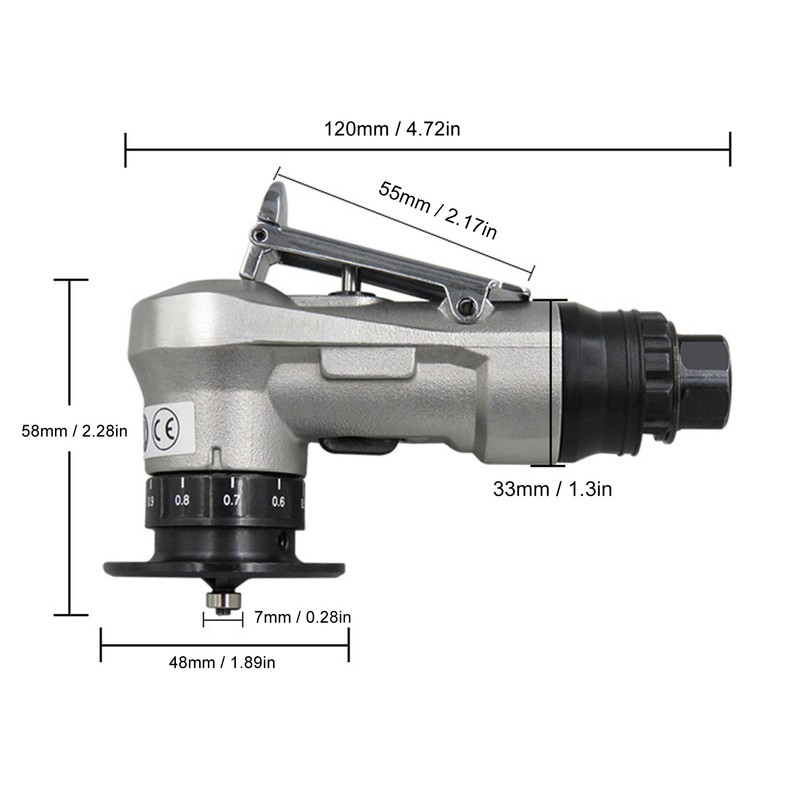 Mini Handheld Pneumatic Chamfering Machine 30000RPM C0.1 to C1.5 45
