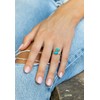 Ring 925 Silver Stone Adjustable Gemstone Real Silver Women's Sterling