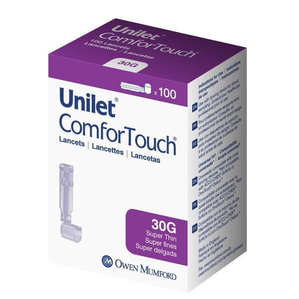 Unilet Comfort Touch Super Thin Lancets, 30g, 100 Count