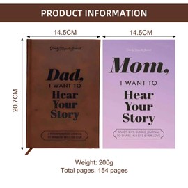 2 Pieces of Notepads, I Want to Hear Your Story, Notepad for Mom and Dad, Convenient Notepad, Dad's Guidance Story Diary Notebook
