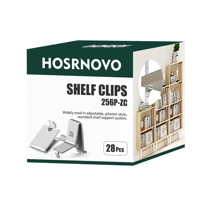 Hosrnovo Shelf Clips, Adjustable Supports Clip for 255 Standard Pilaster,