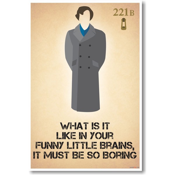 Sherlock Holmes - What Is It Like in Your Funny Little Brains - New Humor Poster