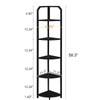 MNEETRUNG Corner Shelf,5 Tier Small Narrow Industrial Corner Bookshelf, 58