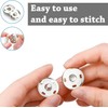 12pcs Snap Fastener Buttons Rust-Proof Metal Sew-On Press Studs for