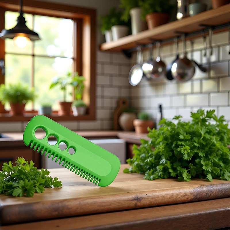 Green Leaf Herb Stripper,Vegetable Herb Eliminator Comb Kitchen Herb Leaf