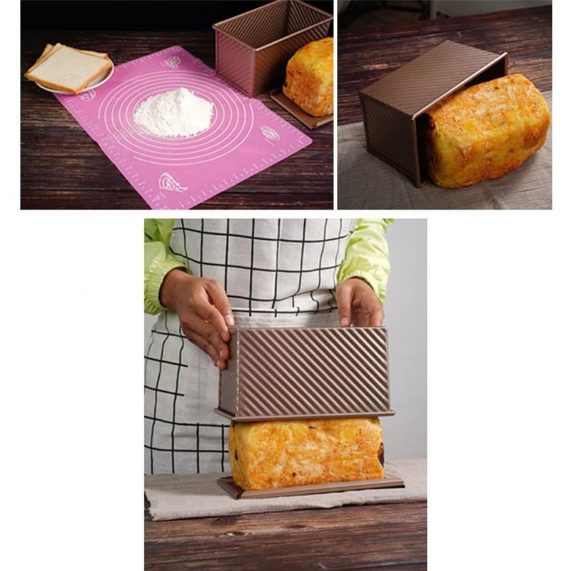 nuumee Non-Stick Carbon Steel Loaf Pan with Sliding Lid /