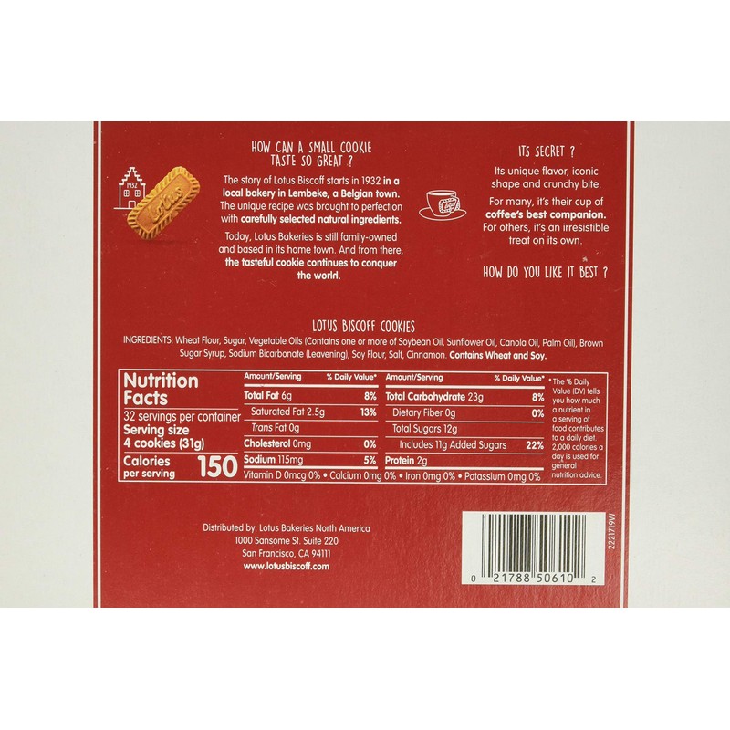 Lotus Biscoff Four Family Packs in One Box, 35.2 Ounce