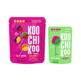 Koochikoo Variety, 1 Sugar Free Lollipop Pouch, 24 CT, 1 Sugar Free Lollipops with Vitamin C, Watermelon, 10 CT, 1 CT