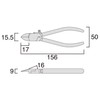 Hyacinth Arrow purasutikkunippa 150 mm (Straight Blade, with Spring) No. (A