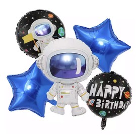 Party Park Boys Balloons Space Astronaut Locket Set of 5 Decorations Party Decoration Birthday Celebration (Rocket)