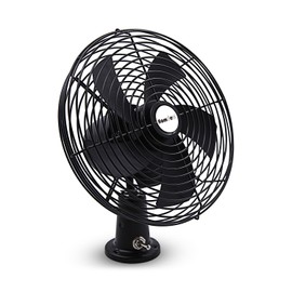 Homdec 12V RV Cooling Fan with 2-Speed Switch, 8.75-Inch Heavy Duty Black Metal Fan 12Volts DC, use for Auto, Truck, RV, Car, Boat, and Buses