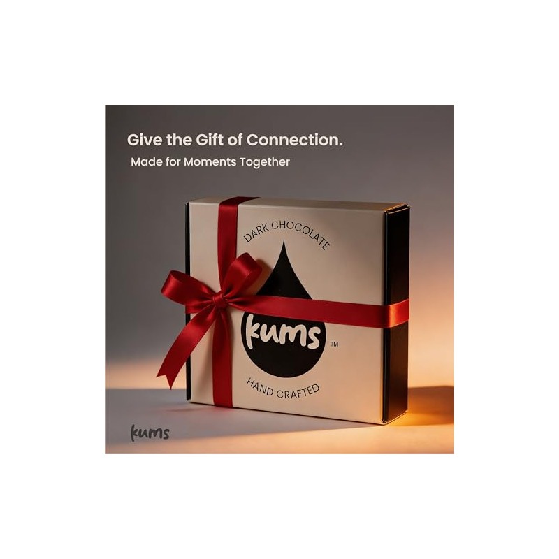Kums Dark Chocolate Tabs for Couples (1 Box) Premium Dark