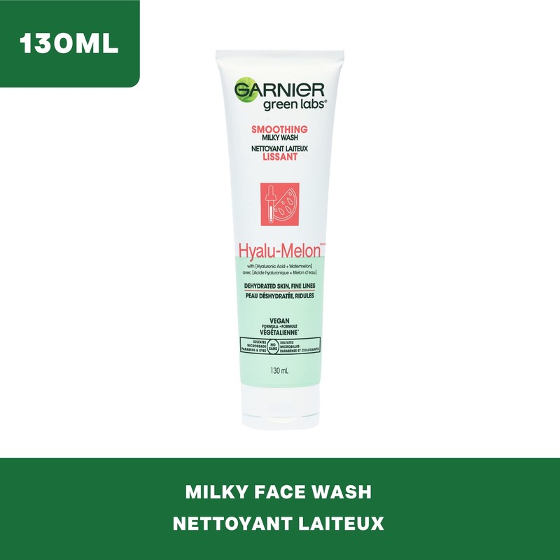 Garnier SkinActive Green Labs Hyalu-Melon Smoothing Milky Washable Cleanser with